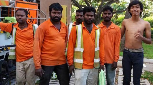 Good Samaritan Indian migrant workers rescue Singaporean cyclist