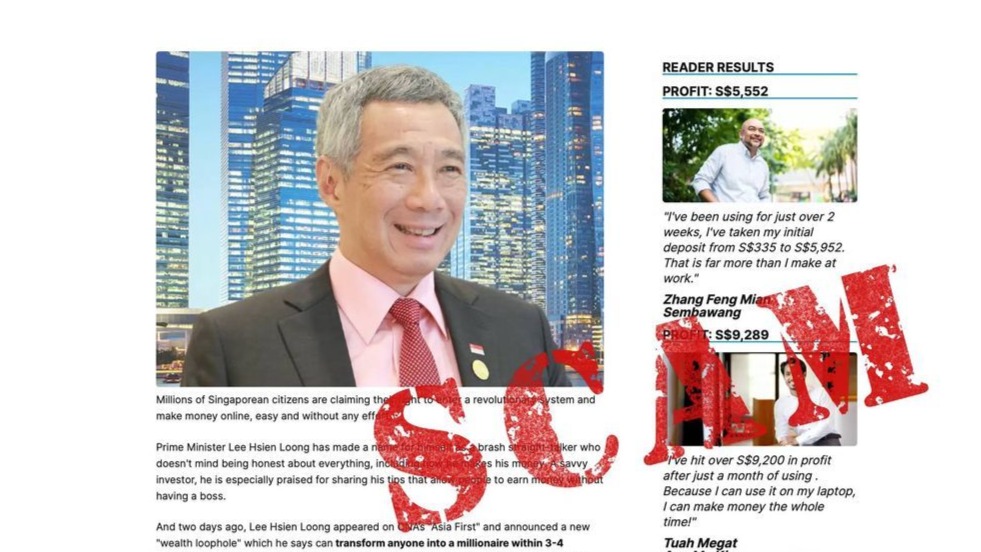 Singapore PM warns residents against trusting fake articles using his image