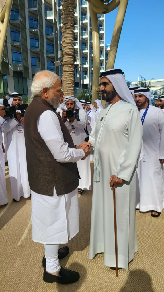 Narendra Modi with Sheikh Mohammed bin Rashid