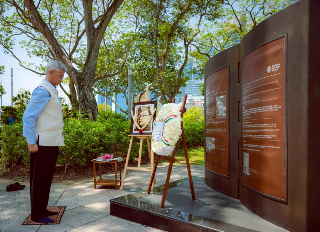 Jaishankar pays tribute to Netaji in Singapore