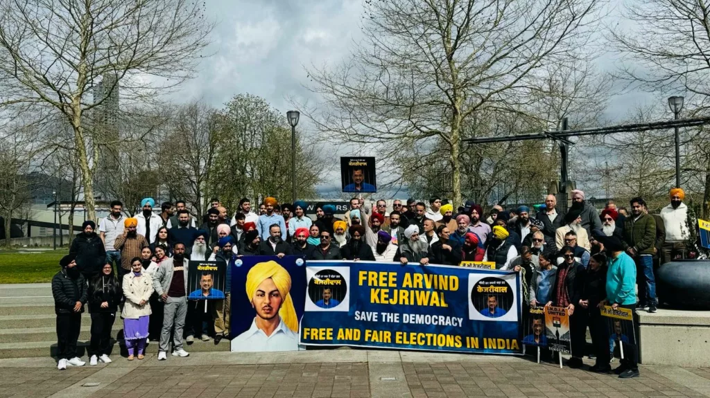 AAP protest by Sikhs in England