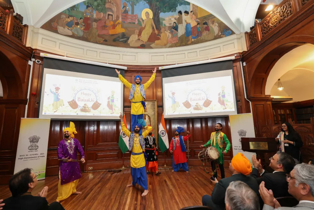 Bhangra dance at Indian mission in London