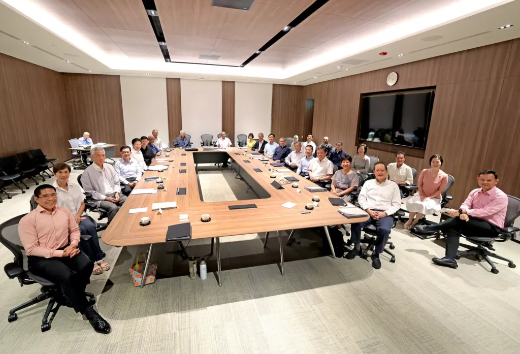 Lawrence Wong at his first Cabinet meeting as Singapore PM