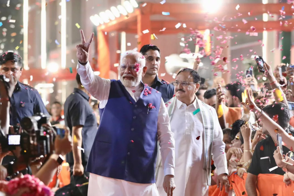 Narendra Modi after election victory
