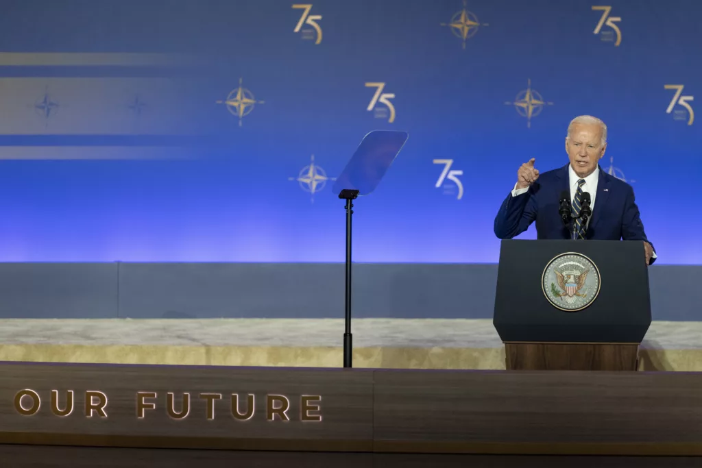 US President Joe Biden at the NATO summit on July 10, 2024. Photo courtesy: X/@POTUS