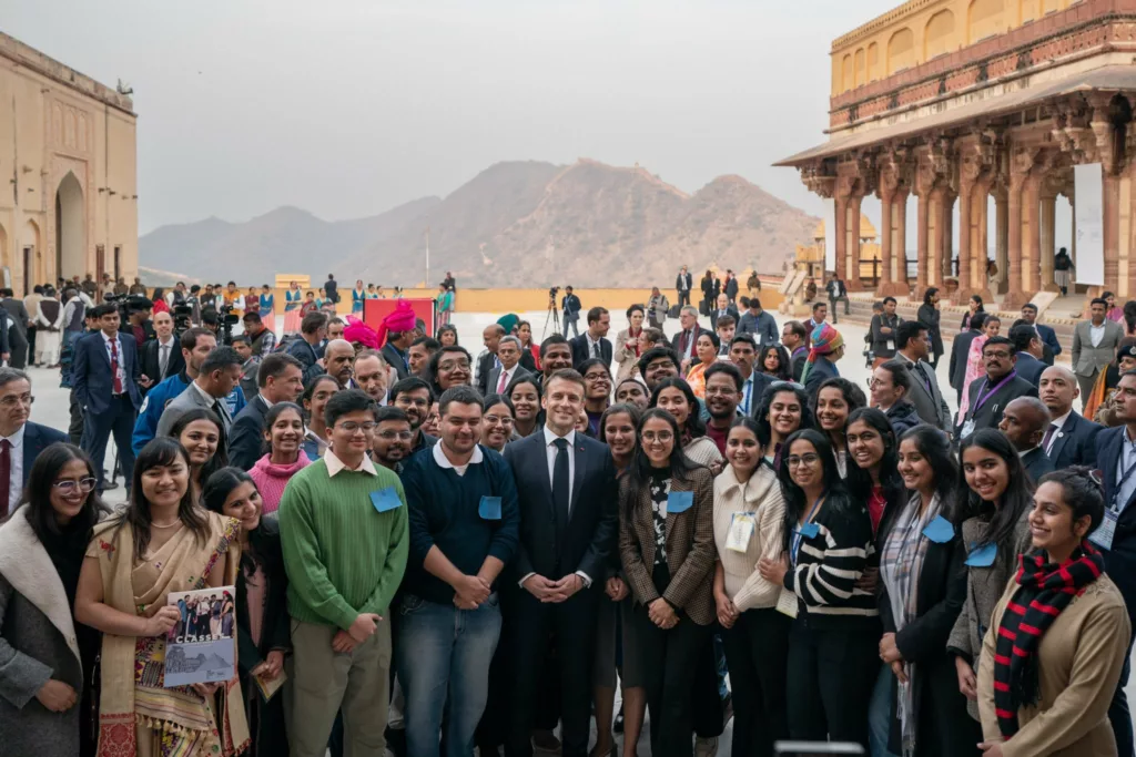 President of France Emmanuel Macron in India