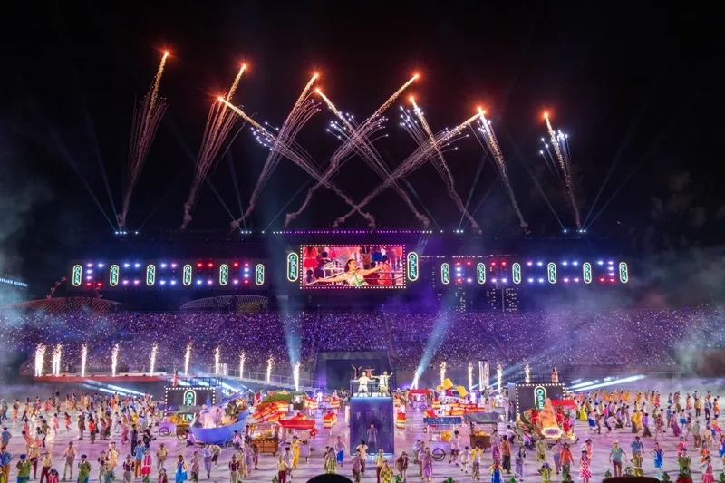 Stadium performance at the Singapore National Day Parade 2024