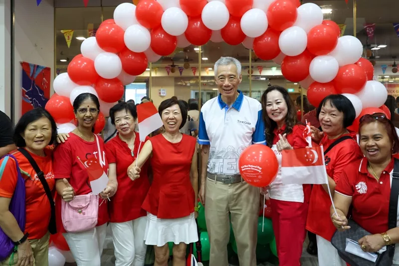 Lee Hsien Loong at a National Day Observance Ceremony
