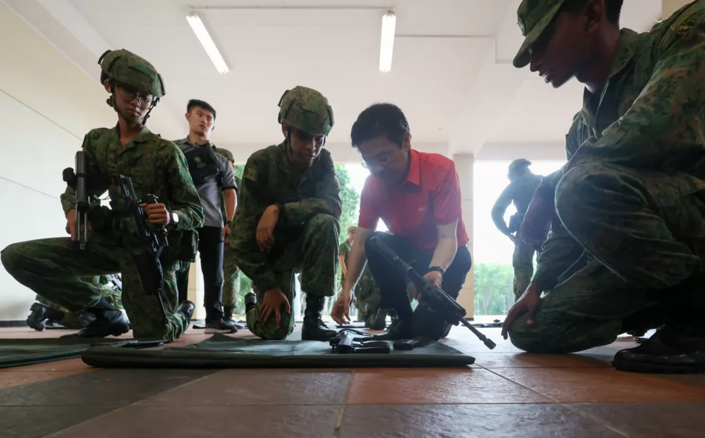 PM Wong inspects some military weapons