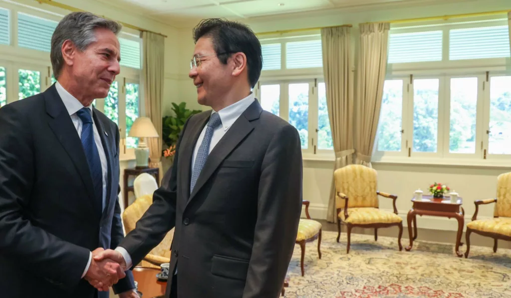 Antony Blinken with Lawrence Wong