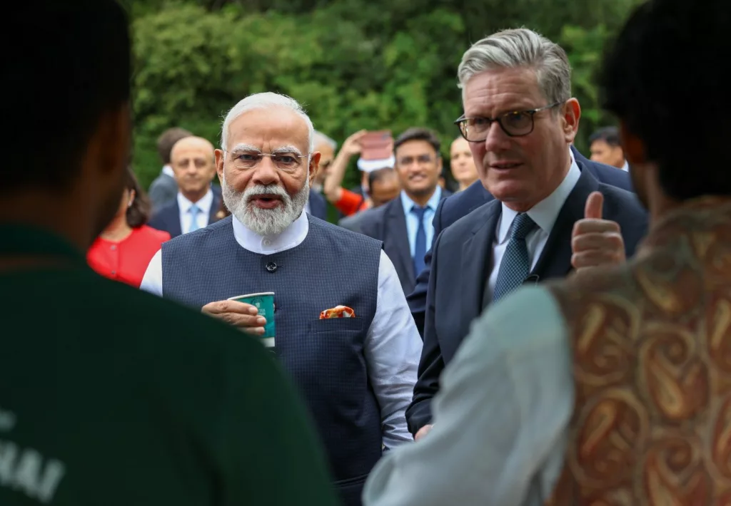 Modi Starmer tea session