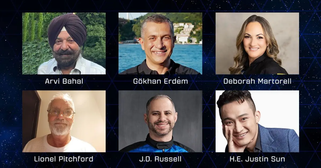 Blue Origin crew members