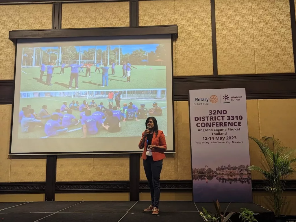 Sonali gives a presentation