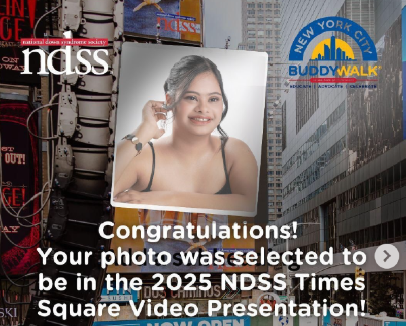 An Indian-origin girl from Dubai will feature on the giant screen at the iconic Times Square in New York next month as part of a global Down Syndrome awareness campaign.