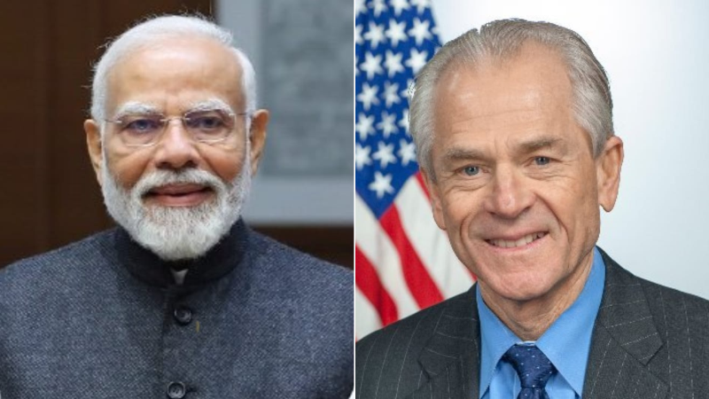Indian Prime Minister Narendra Modi, and White House trade adviser Peter Navarro