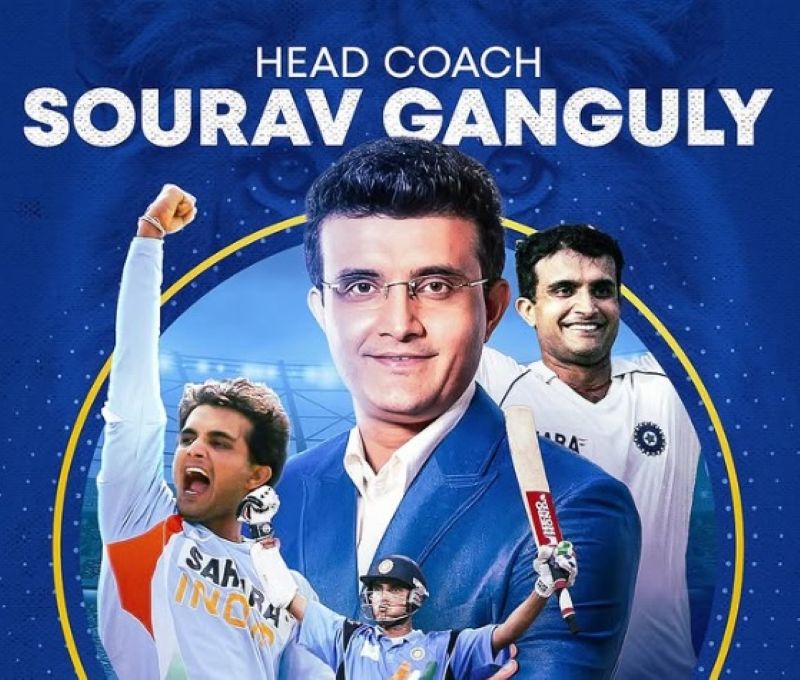 Sourav Ganguly, who led the national side to the World Cup final in 2003, has been appointed as the head coach of the Pretoria Capitals ahead of the upcoming SA20 League