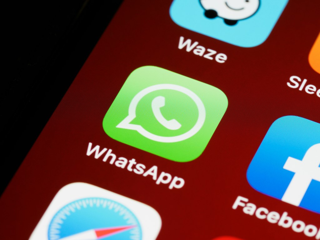 WhatsApp app on smartphone