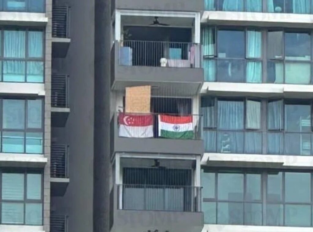 India Singapore flags